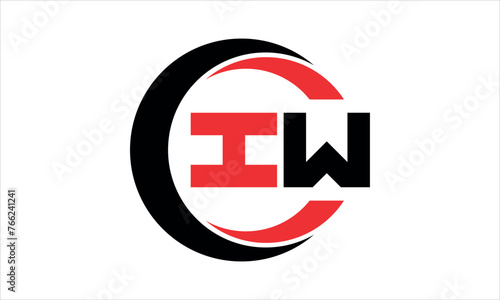 Free Download IW initial letter circle icon gaming logo design vector template. batman logo, sports logo, monogram, polygon, war game, symbol, playing logo, abstract, fighting, typography, minimal, wings logo, sign - GFXLoad