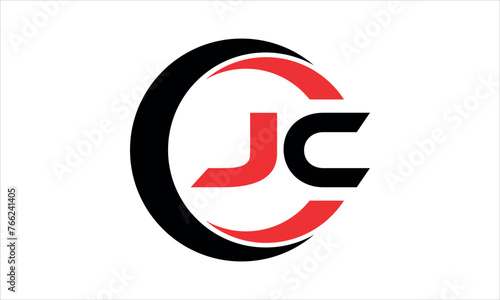 JC initial letter circle icon gaming logo design vector template. batman logo, sports logo, monogram, polygon, war game, symbol, playing logo, abstract, fighting, typography, minimal, wings logo, sign
