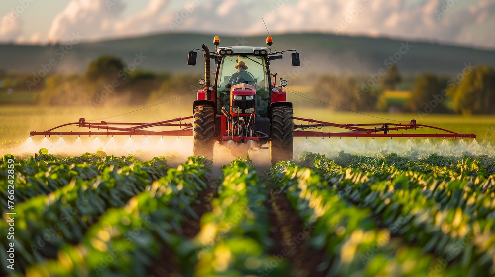 Aerial View: Crop Spraying on Rural Farmland
Aerial View: Crop Spraying on Rural Farmland