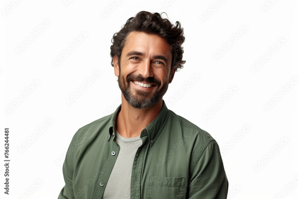 Bearded Man in Green Shirt Bearded Man in Green Shirt