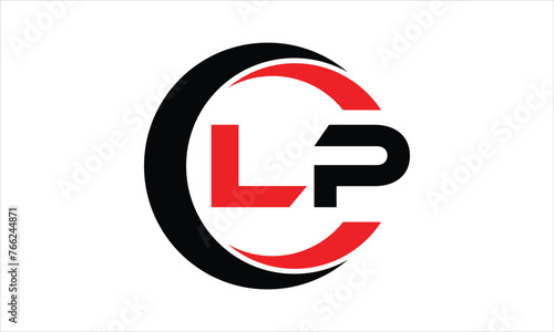 LP initial letter circle icon gaming logo design vector template. batman logo, sports logo, monogram, polygon, war game, symbol, playing logo, abstract, fighting, typography, minimal, wings logo, sign