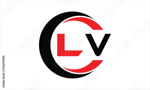 LV initial letter circle icon gaming logo design vector template. batman logo, sports logo, monogram, polygon, war game, symbol, playing logo, abstract, fighting, typography, minimal, wings logo, sign