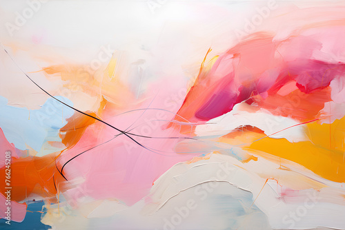 Mysterious Hues of Misty Mornings: Abstract Paints with Softly Blurred Colors