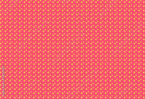 Most contemporary Thai fabric patterns are circular squares in pink and yellow tones and are stacked together in equal-sized patterns Retro pattern fabric for cotton The background is pink to yellow 