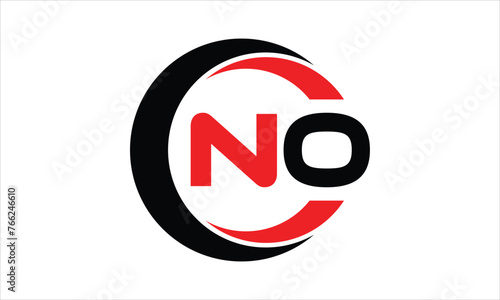 NO initial letter circle icon gaming logo design vector template. batman logo, sports logo, monogram, polygon, war game, symbol, playing logo, abstract, fighting, typography, minimal, wings logo, sign
