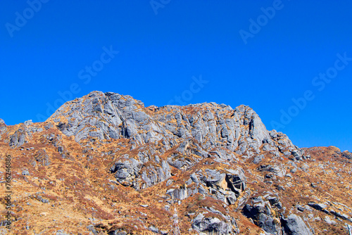 High mountains of tsomgo lake in india photo