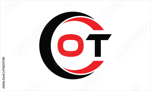Free Download OT initial letter circle icon gaming logo design vector template. batman logo, sports logo, monogram, polygon, war game, symbol, playing logo, abstract, fighting, typography, minimal, wings logo, sign - GFXLoad