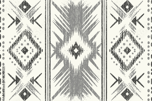Navajo tribal vector seamless pattern. Native American ornament. Ethnic South Western decor style. Boho geometric ornament. Vector seamless pattern. Mexican blanket, rug. Woven carpet illustration