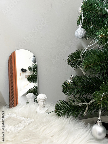 Holiday Christmas To New Year Decoration In Room.