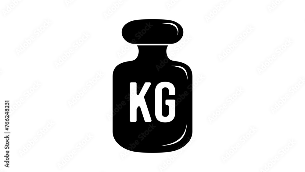 Obraz premium Kilogram Weight emblem , black isolated silhouette