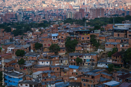 comuna 13 Medellin Colombia Aerial of skyline cityscape poblado laureles neighborhood photo