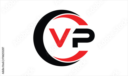 Free Download VP initial letter circle icon gaming logo design vector template. batman logo, sports logo, monogram, polygon, war game, symbol, playing logo, abstract, fighting, typography, minimal, wings logo, sign - GFXLoad