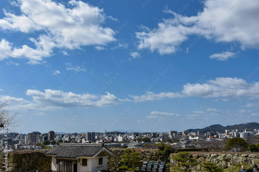 姫路城から見る姫路市の風景