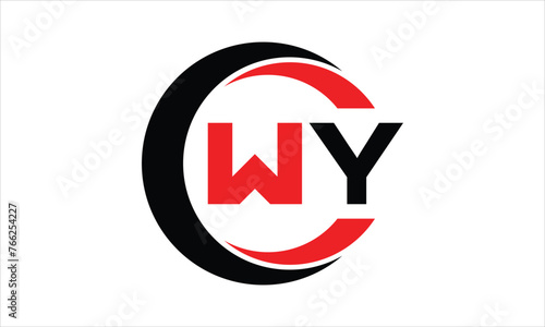 Free Download WY initial letter circle icon gaming logo design vector template. batman logo, sports logo, monogram, polygon, war game, symbol, playing logo, abstract, fighting, typography, minimal, wings logo, sign - GFXLoad