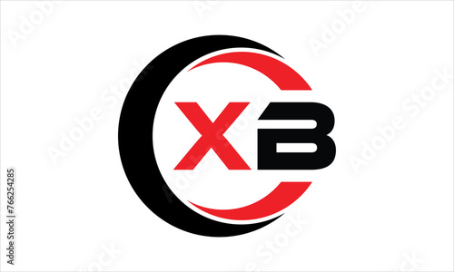 XB initial letter circle icon gaming logo design vector template. batman logo, sports logo, monogram, polygon, war game, symbol, playing logo, abstract, fighting, typography, minimal, wings logo, sign
