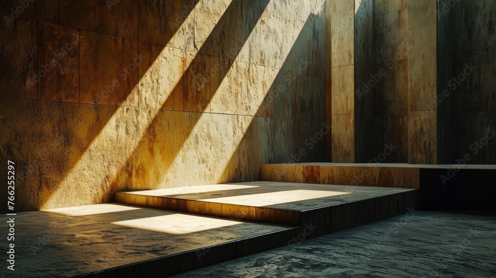 Minimalist Mockup Frame in Sunlit Modern Interior. Minimalist Mockup Frame in Sunlit Modern Interior.