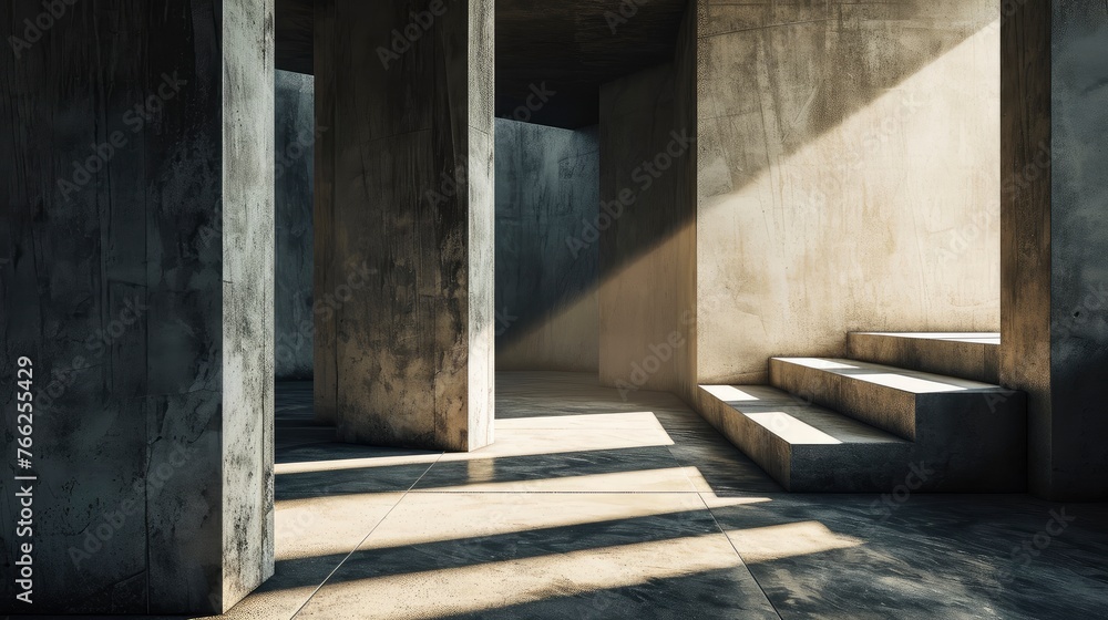 Minimalist Mockup Frame in Sunlit Modern Interior. Minimalist Mockup Frame in Sunlit Modern Interior.