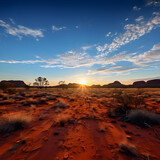 An Enchanting Perspective of the Australian Outback at Sunset - Wilderness in Its Purest Form