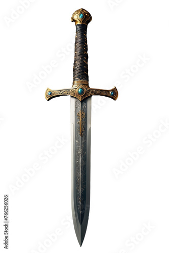 Ancient dagger isolated on white, Ancient dagger isolated on white, Sword PNG Images, Sword PNG transparent images, Ancient sword images, The sword decorated with gold and jewels