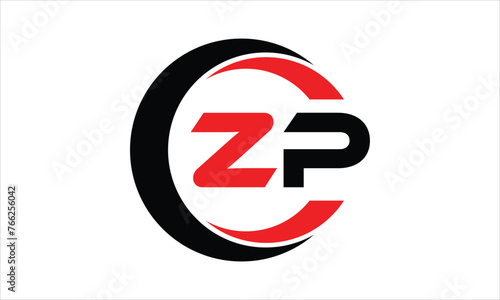 ZP initial letter circle icon gaming logo design vector template. batman logo, sports logo, monogram, polygon, war game, symbol, playing logo, abstract, fighting, typography, minimal, wings logo, sign