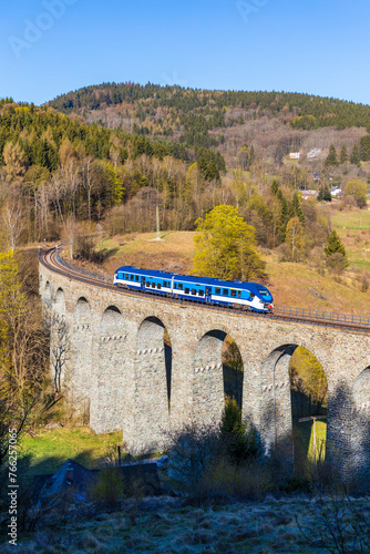 Railway viaduct Novina in Krystofovo udoli, Northern Bohemia, Czech Republic