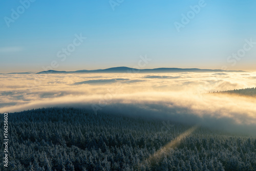 Winter landscape near Velka Destna, Orlicke mountains, Eastern Bohemia, Czech Republic photo