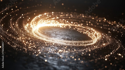 Glitter Light circle trail Sparkling star dust trail spiral particle effect