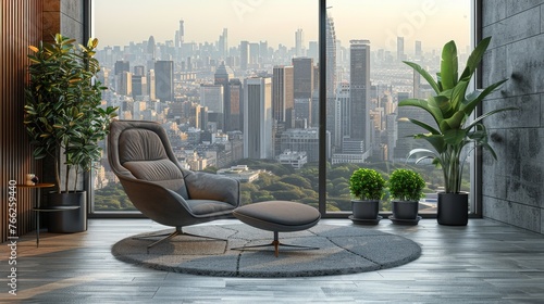 Well-Furnished Living Room With Large Window