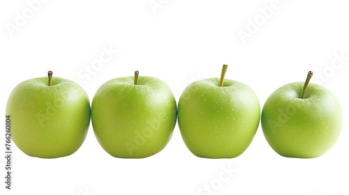 Wallpaper Mural Green apples isolated on a white background Torontodigital.ca