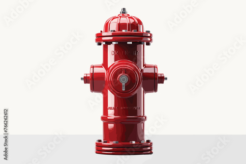 firehydrant isolated on white background 3d illustration. photo