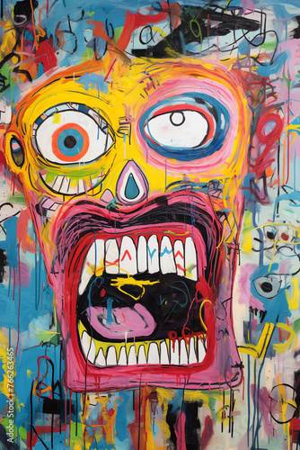 Neo-Expressionism's Exuberant Colors: An Artwork of Vivid Visions 