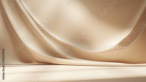gentle light beige minimal studio background for product presentation with shadows