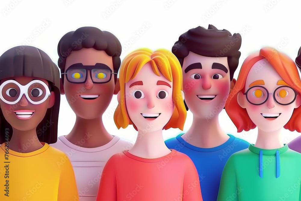 Group of People With Glasses Standing Together