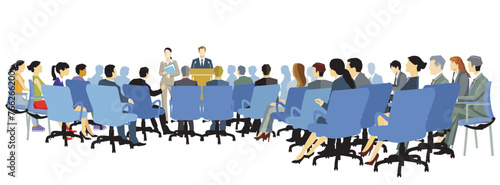 Lehrgang und Sitzung, Beratung und Diskussion, illustration