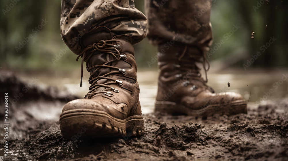 muddy boots of mountain soldier muddy boots of mountain soldier