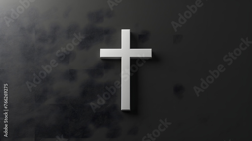 black background with a white cross, minimalist,
