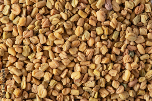 Texture of yellow fenugreek seeds