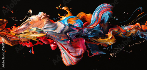 Energetic swirls of color crafting a modern composition.