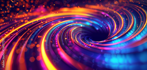 Hypnotic waves of neon concentric circles.