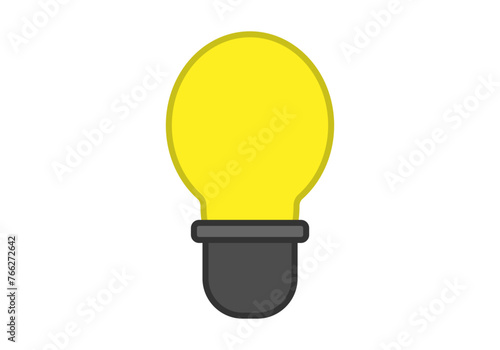 Icono de una bombilla encendida en fondo blanco.