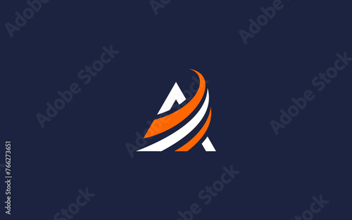 letter a with road logo icon design vector design template inspiration