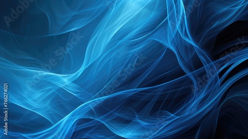 Blue Abstract Wave Pattern Background for Website Design © AIGen