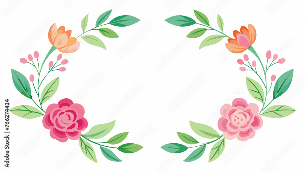 Captivating Watercolor Floral Flower Frame Vector Design for Stunning Visuals