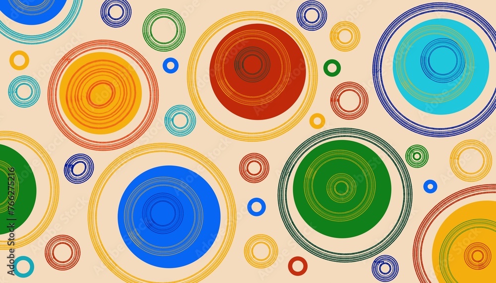 abstract colorful background, geometric, curve, swirl, memphis style
