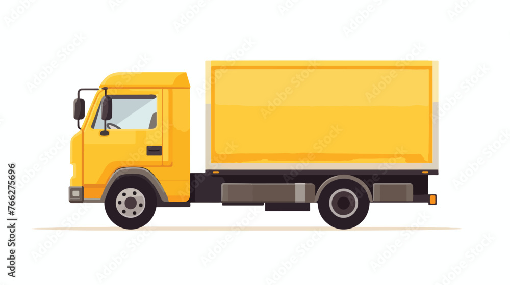 Illustration of a cargo truck mobile icon land line 