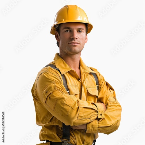 Man in Hard Hat With Crossed Arms