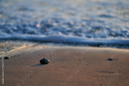 Beach rocks with ocean waves