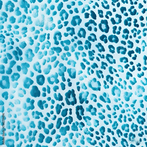 textured Blue leopard print pattern, seamless