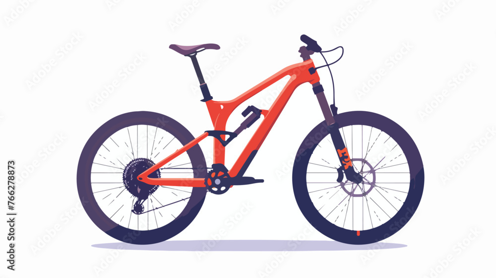 Mountain bike for extreme sports Flat vector