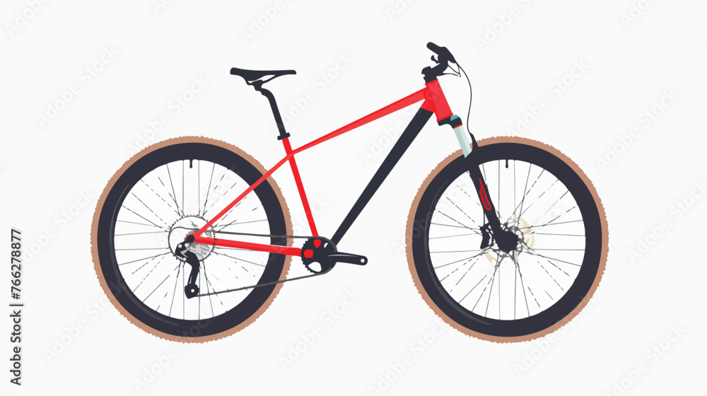 Mountain bike for extreme sports Flat vector